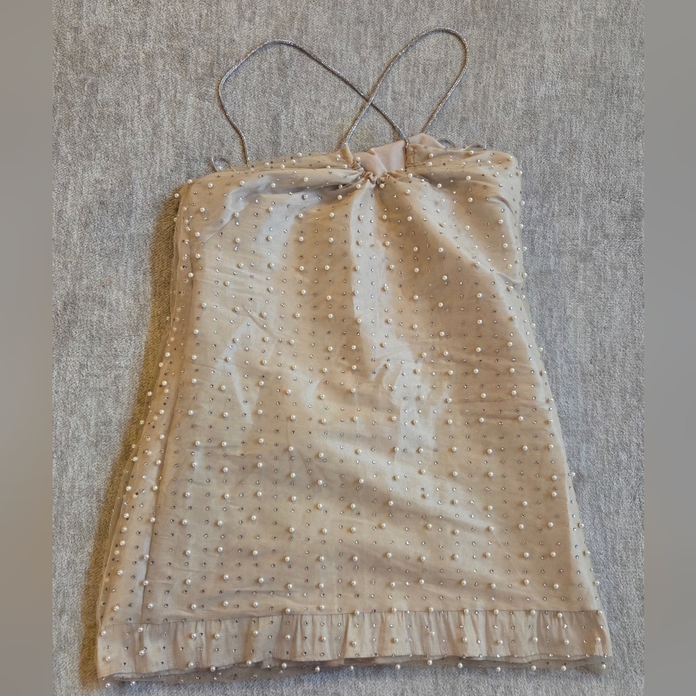 Violet Weekend Pearl Rhinestone Dress